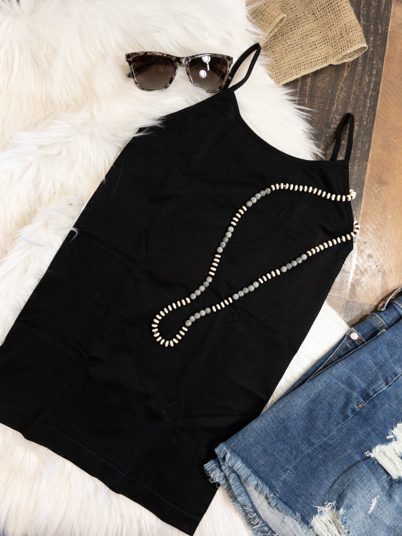 Black Seamless Cami tank
