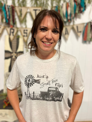 Small Town Girl Graphic Tee Oatmeal