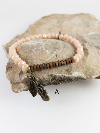 Bracelets $12-Jewelry-Rose gold feathers-It&#x27;s Personal Boutique LLC