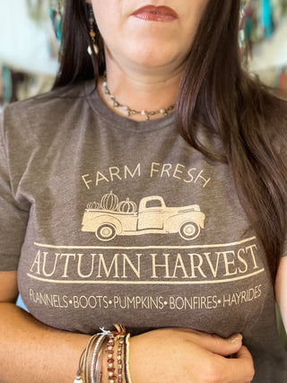 Farm Fresh Autumn Harvest Graphic Tee-Graphic tee-It&#x27;s Personal Boutique LLC