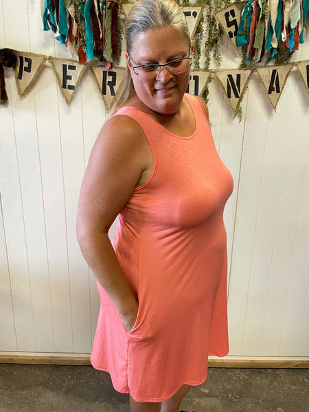 Coral Tank Dress