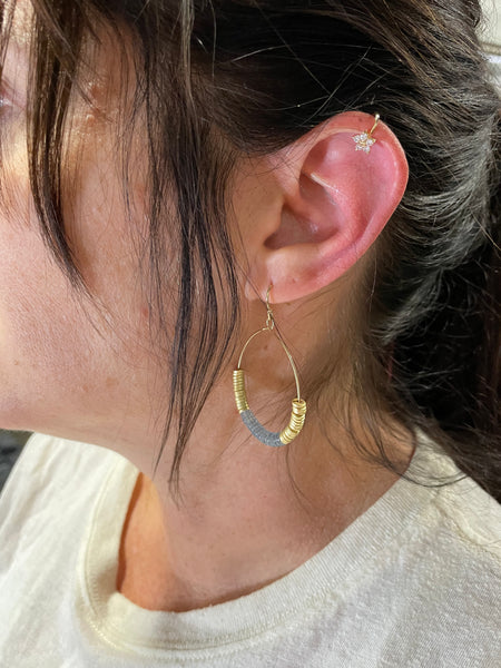 Mini Flower Ear Cuff Earring Set