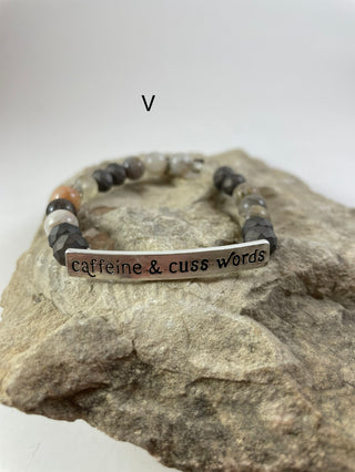 Bracelets $12-Jewelry-Caffeine & cuss words-It&#x27;s Personal Boutique LLC