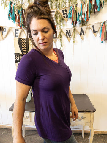Eggplant Short Sleeve