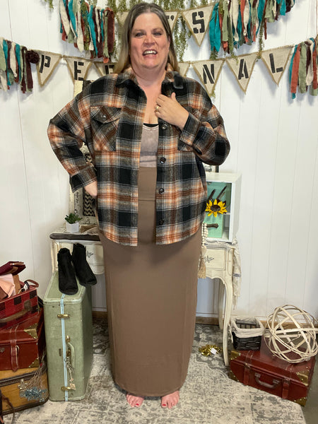 Mocha Maxi Skirt