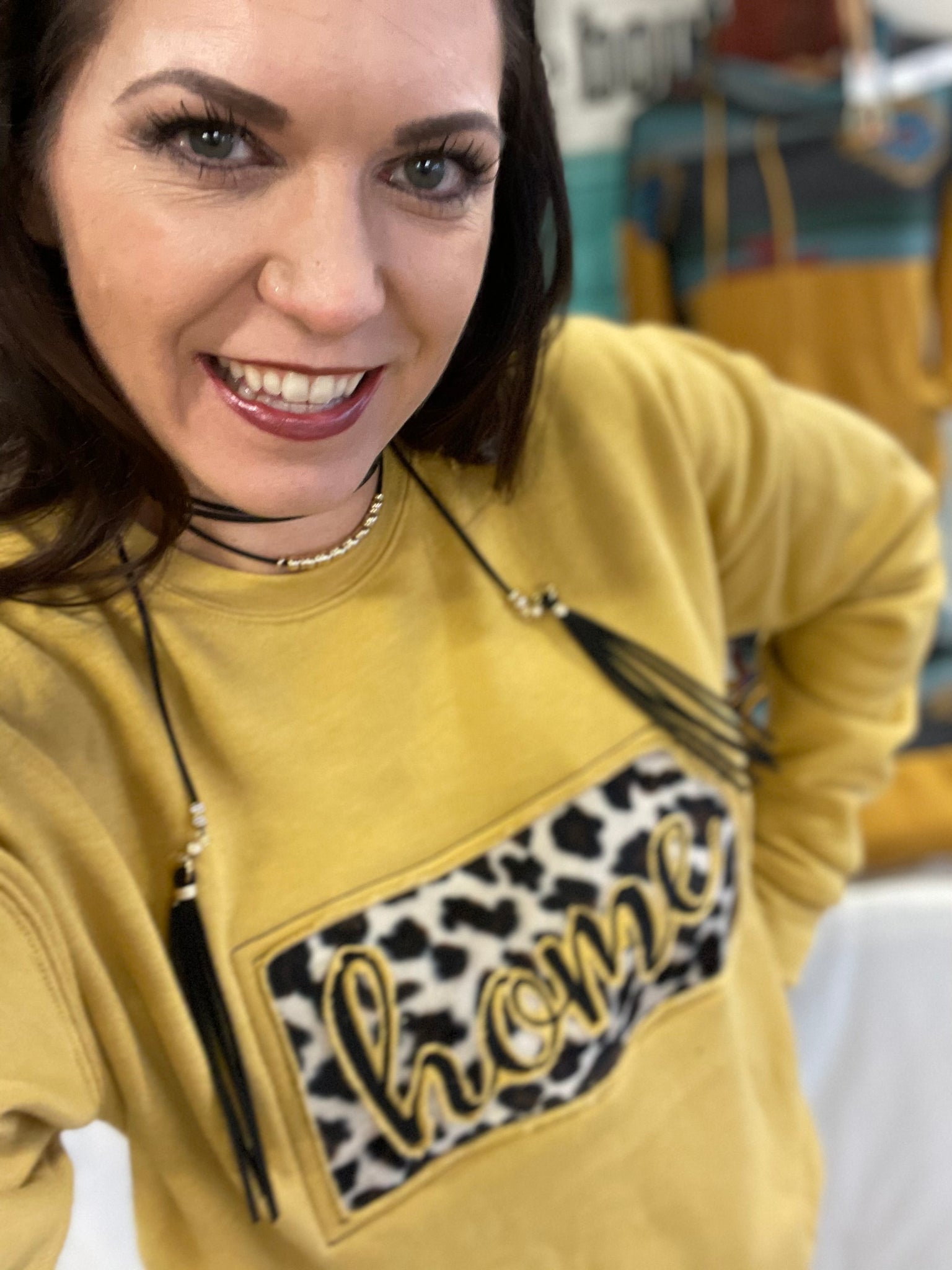 Mustard Home Leopard Sweatshirt