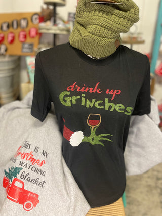 Drink up Grinches-Holiday-Glitter Small-It&#x27;s Personal Boutique LLC