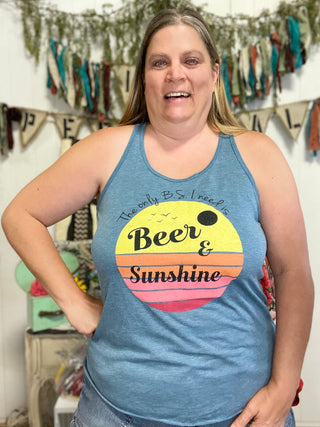 Beer and Sunshine Tank-Tanks-It&#x27;s Personal Boutique LLC